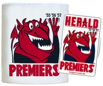 Melbourne 1957 Premiership Mug WITH FREE FRIDGE MAGNET